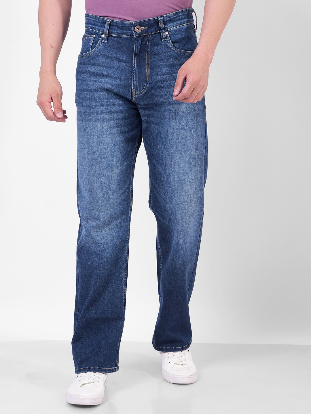 Numero Uno Men Solid Blue Jeans
